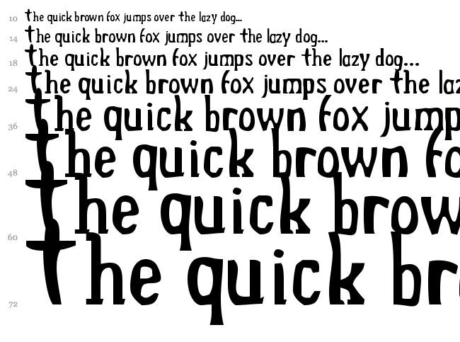 Drek font waterfall
