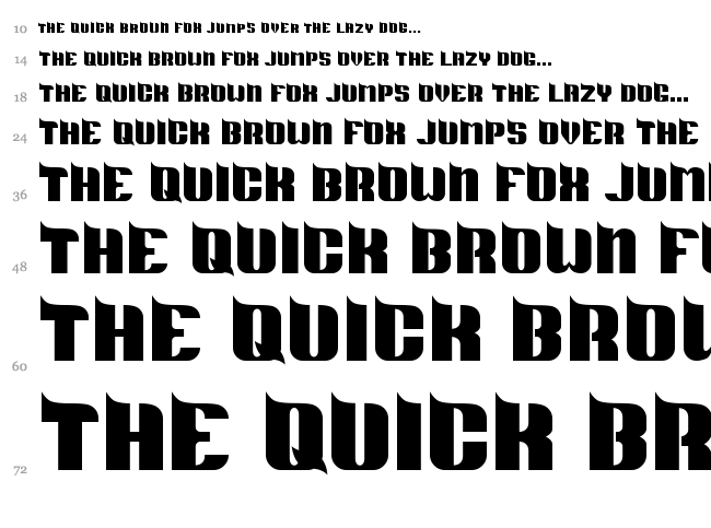 DS Metropolis font waterfall