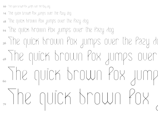 Ecliptic font waterfall