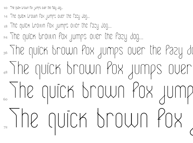 Ecliptic font waterfall
