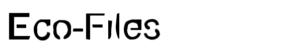Eco-Files font