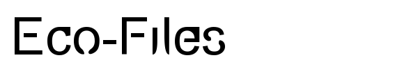 Eco-Files font preview