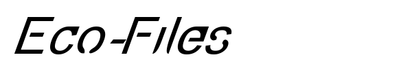 Eco-Files font preview