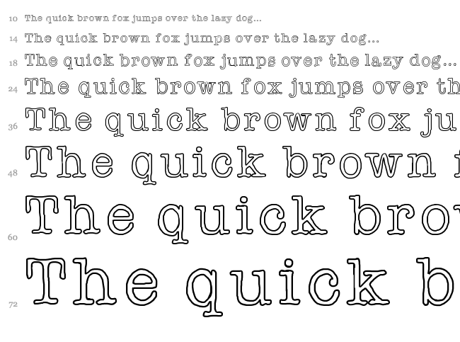 Effinground font waterfall