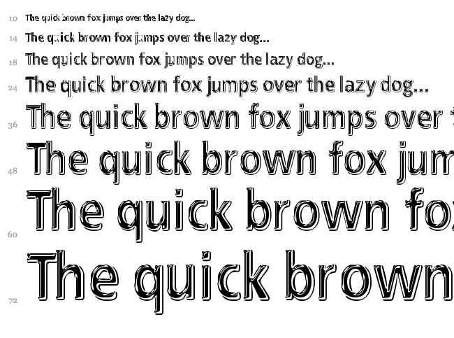 EFN Black Chrome font waterfall
