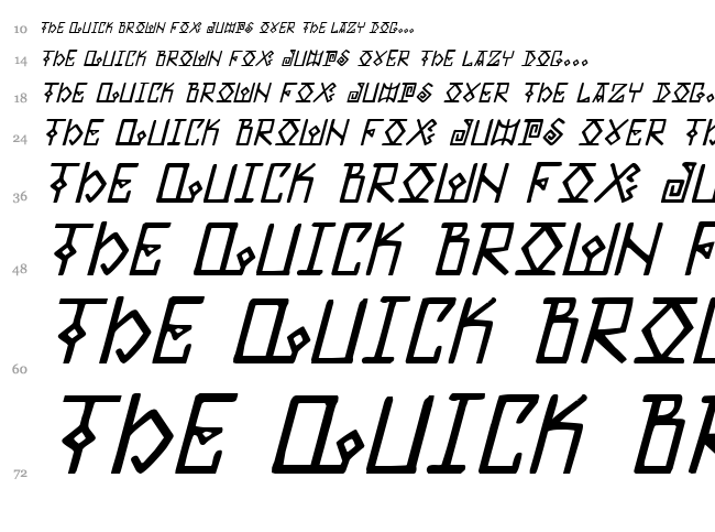 Elder Magic font waterfall