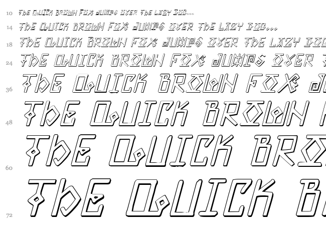 Elder Magic font waterfall