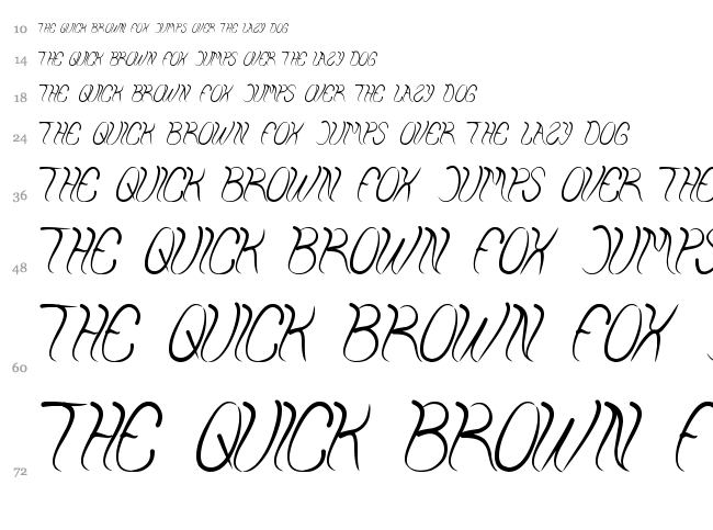 Elemental font waterfall