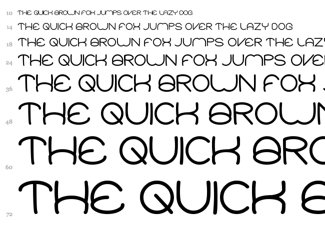 Elementary font waterfall