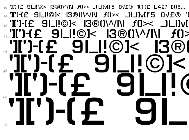 Elite font waterfall