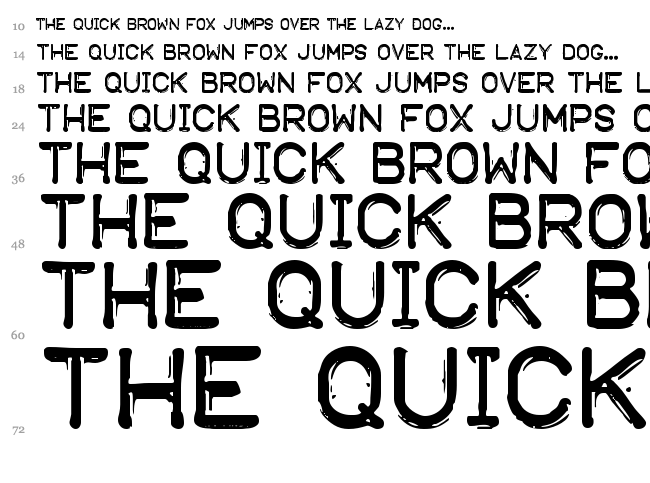 Embossing Tape font waterfall