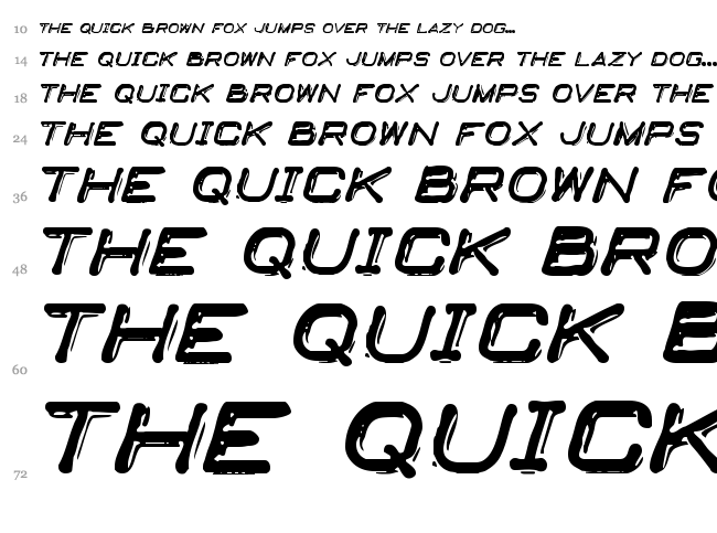 Embossing Tape font waterfall