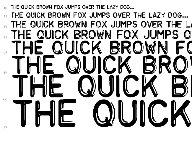 Embossing Tape font waterfall