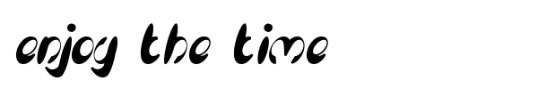Enjoy the time font