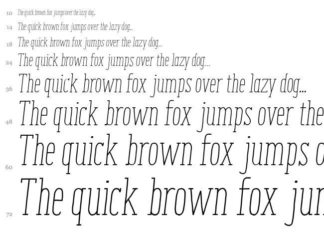 Enyo Slab font waterfall