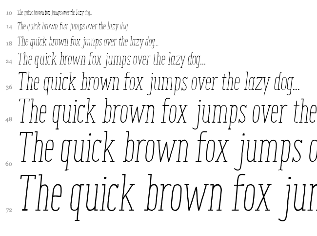 Enyo Slab font waterfall