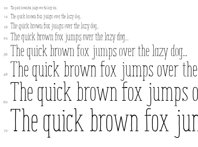 Enyo Slab font waterfall