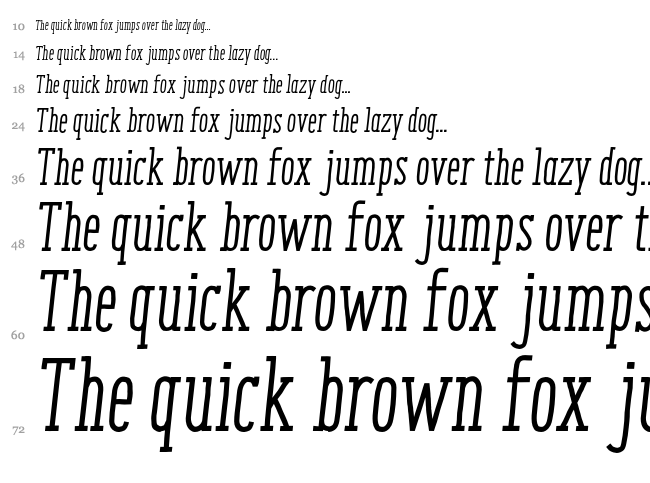 Enyo Slab font waterfall
