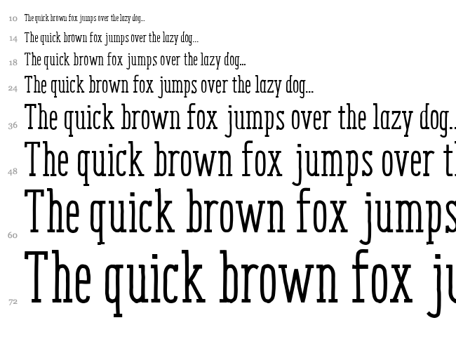 Enyo Slab font waterfall