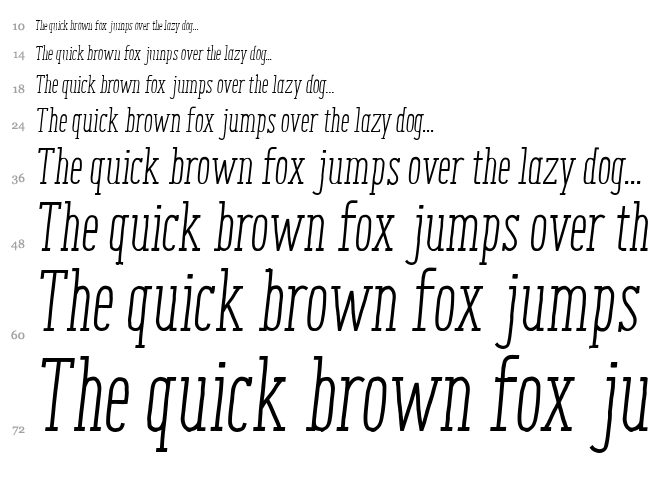 Enyo Slab font waterfall