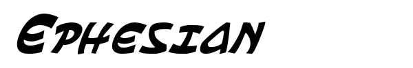 Ephesian font preview