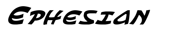 Ephesian font preview