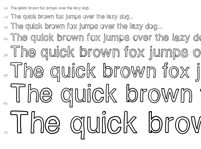 Epic Awesomeness font waterfall