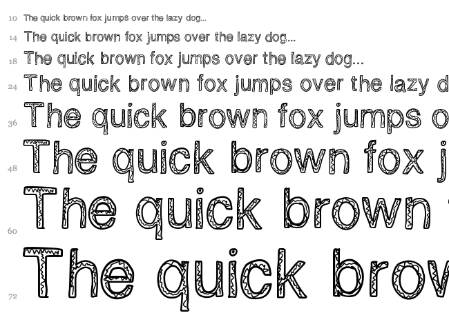 Epic Awesomeness font waterfall