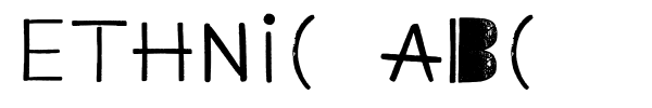 Ethnic ABC font