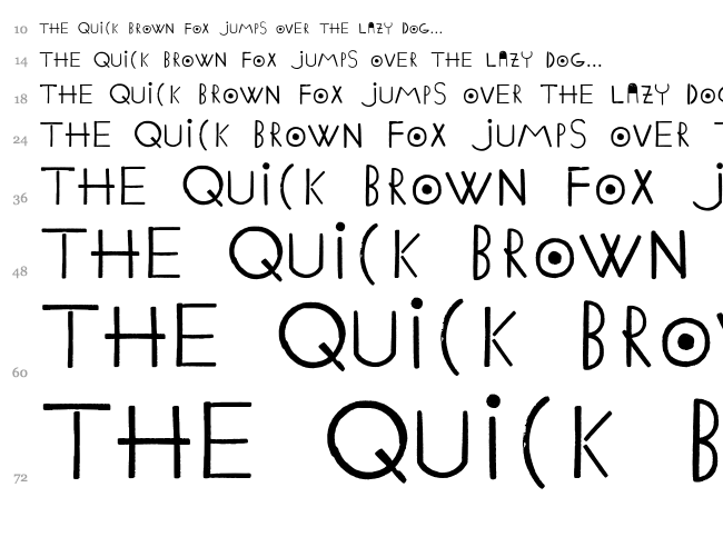 Ethnic ABC font waterfall