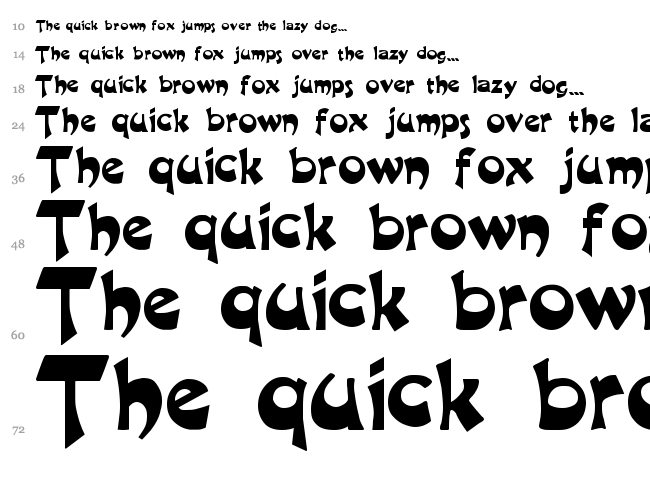 Excalibur font waterfall