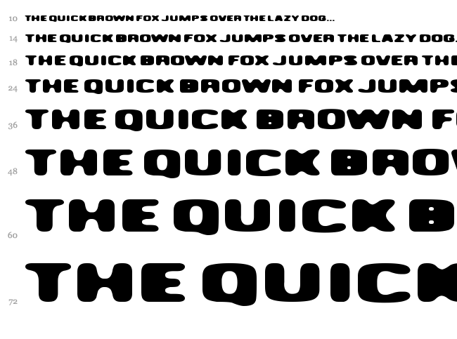 Existence font waterfall
