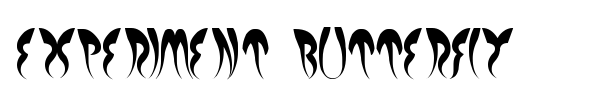 Experiment Butterfly font