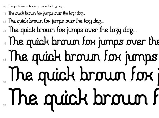 Fabrik font waterfall