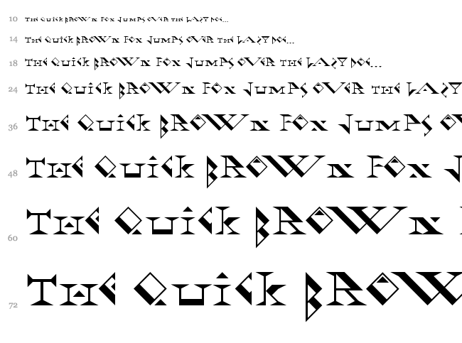 Fadgod font waterfall