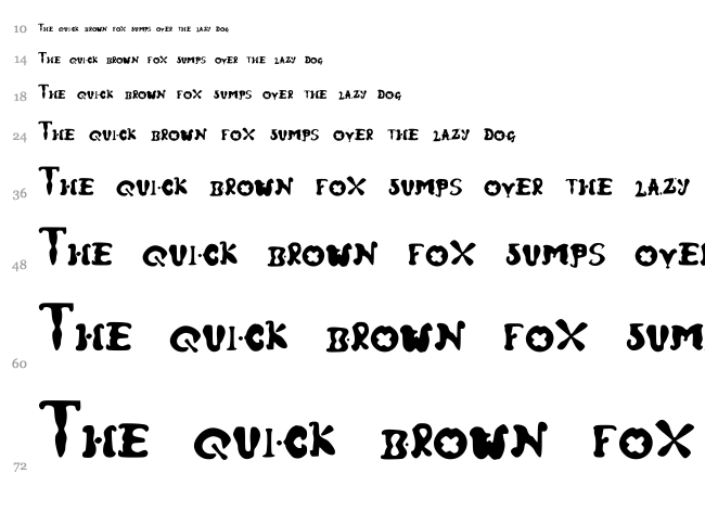 Fairground font waterfall