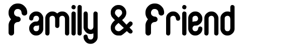 Family & Friend font