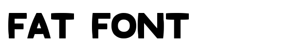 Fat Font font preview
