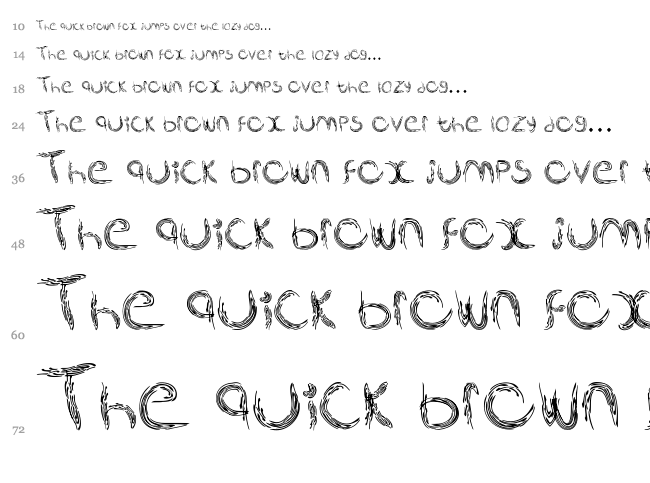 Favicon font waterfall