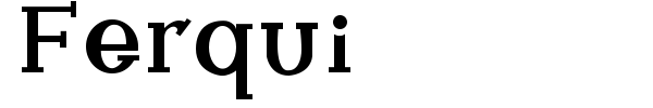 Ferqui font