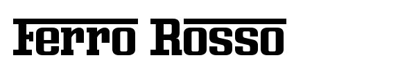 Ferro Rosso font