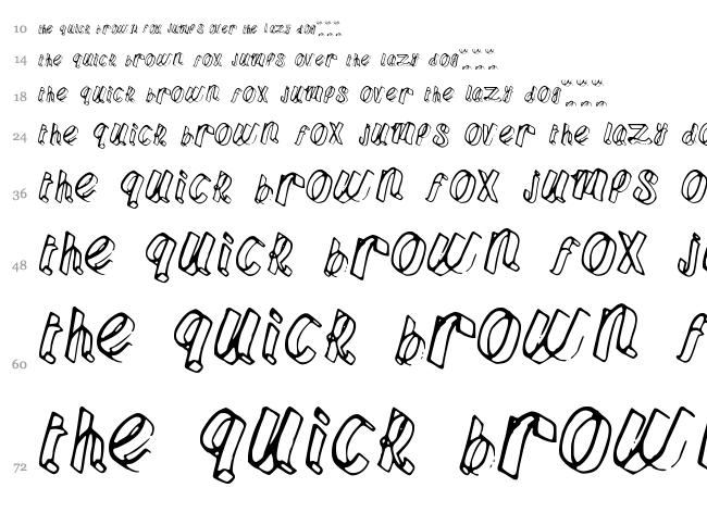 Fettuchine font waterfall