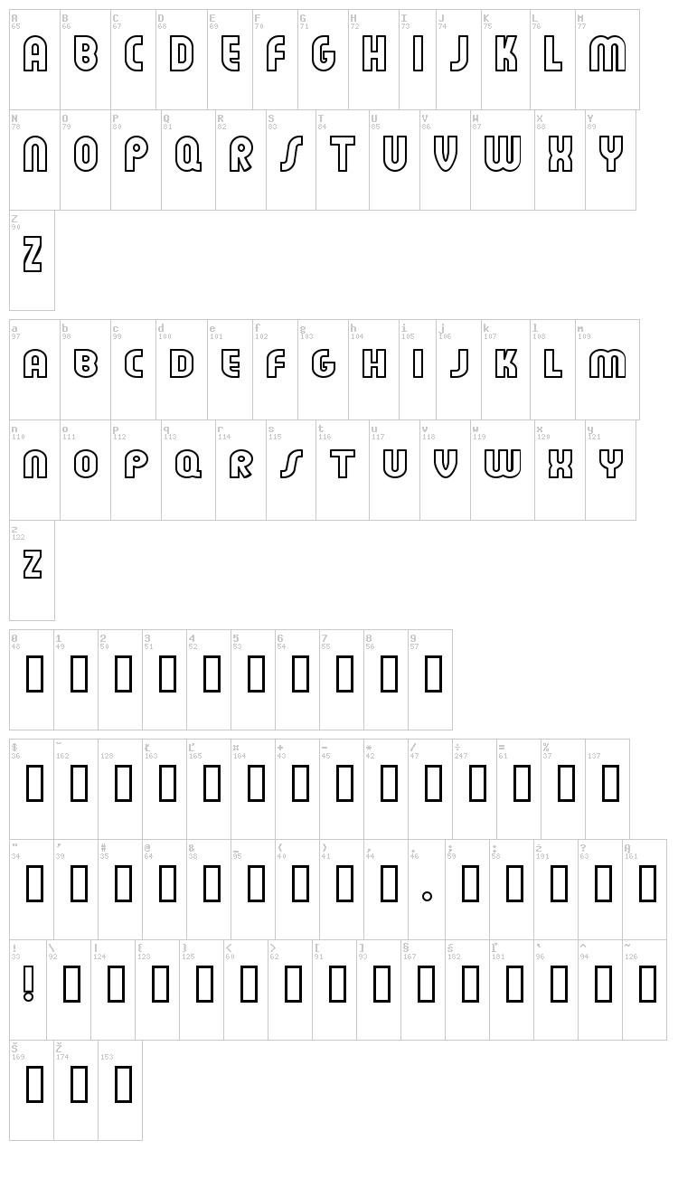 Feuerfeste font map