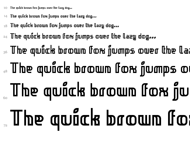 Field Day font waterfall