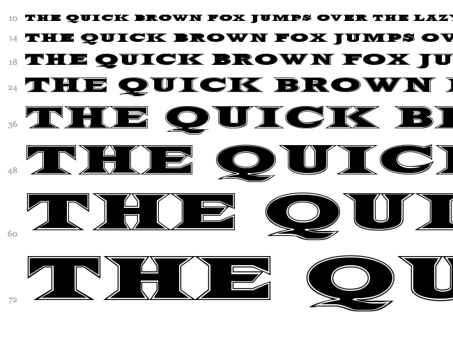 Fifty Two Letters font waterfall