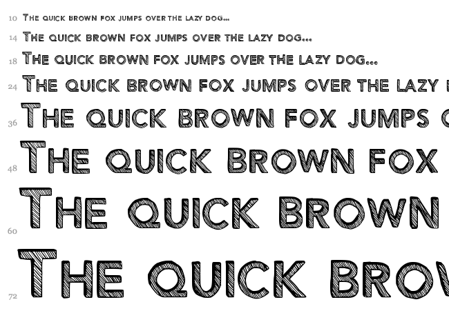 Figurativative font waterfall