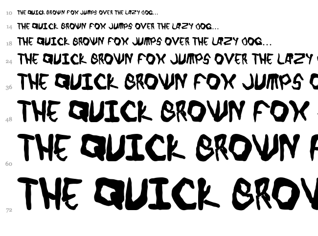 Finger font font waterfall