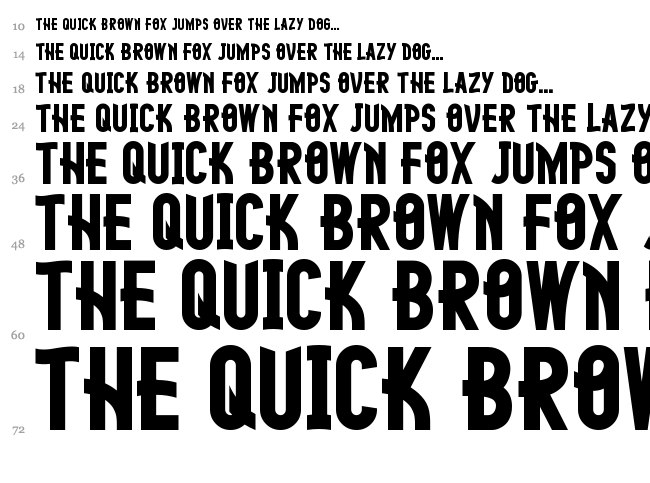 Fingerling font waterfall