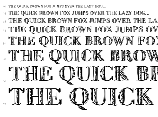 Five Dollar font waterfall