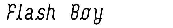 Flash Boy font